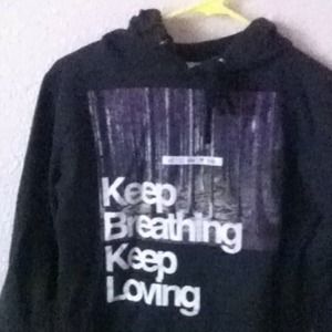 Keep breathing keep loving hoodie