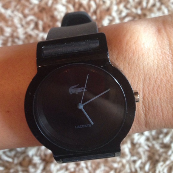 All black Lacoste watch