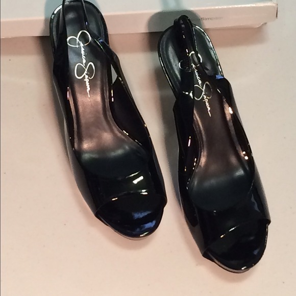 Black Slingback Platforms 9 & 9.5 - Picture 2 of 4