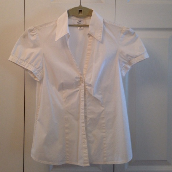 Ann Taylor Loft White Dress shirt
