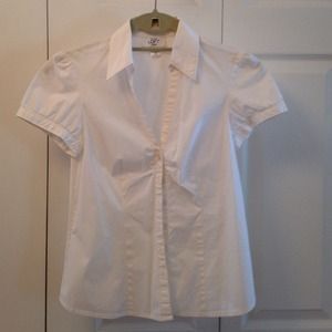 Ann Taylor Loft White Dress shirt