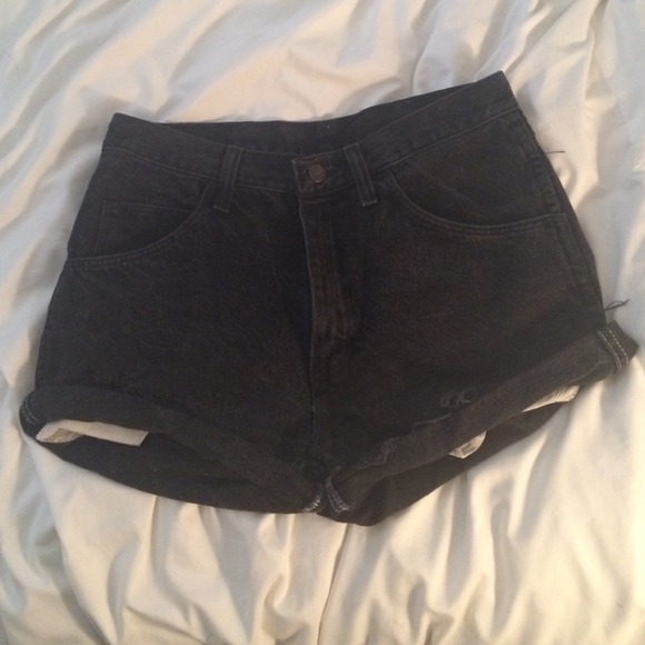 Black high waisted shorts size 28