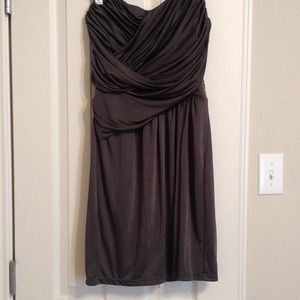 Gray/silver sweet heart top dress by express