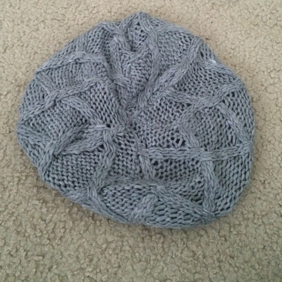 Grey knit beanie