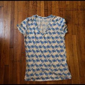Bicycle Print V-Neck - BDG