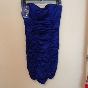 Flattering blue cocktail dress