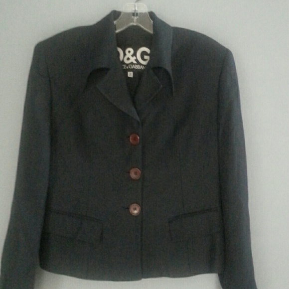 Authentic Dolce & Gabbana linen charcoal jacket