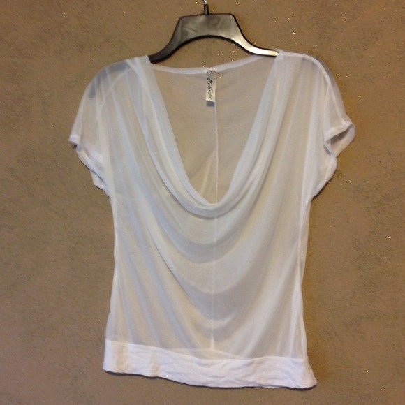 White Mesh Layering Top
