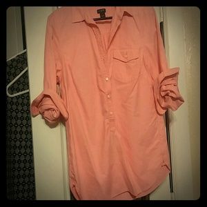 J. Crew coral pull over