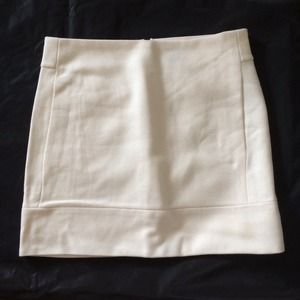 J. Crew ivory wool miniskirt