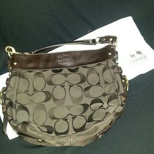 Authentic COACH Drk Brown Signature Purse