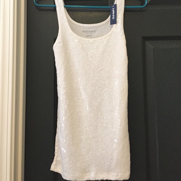 On hold!!! White sparkle tank top!!!