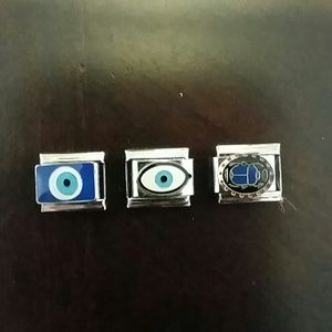 Evil eyes and scarab Italian charms