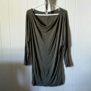 Olive green drop waist top