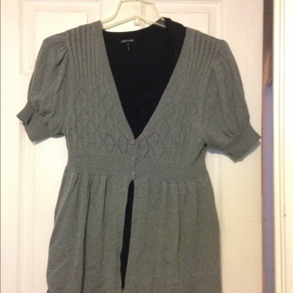 Grey and black sweater too