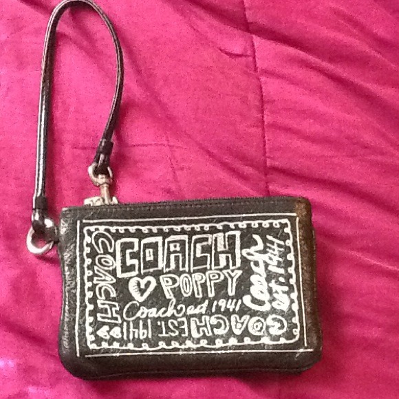 Black coach wristlet