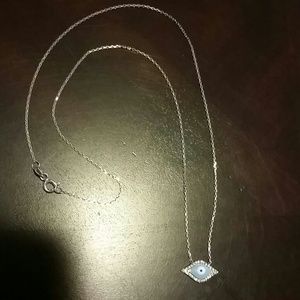 Sterling silver evil eye necklace