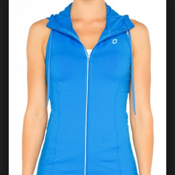 Lorna Jane blue zip workout tank