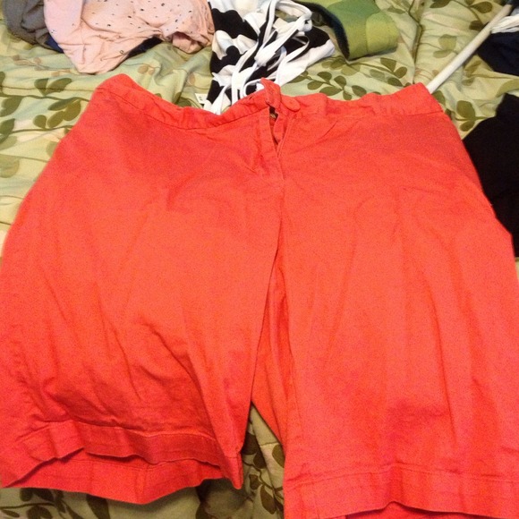 Coral Bermuda shorts