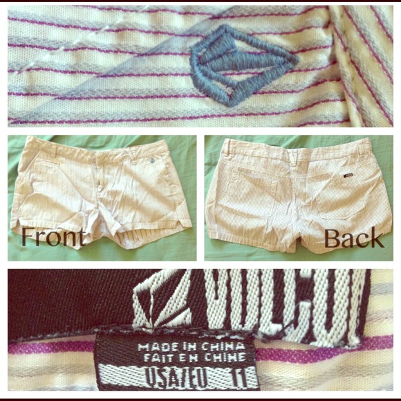 Volcom Purple Stripped Shorts