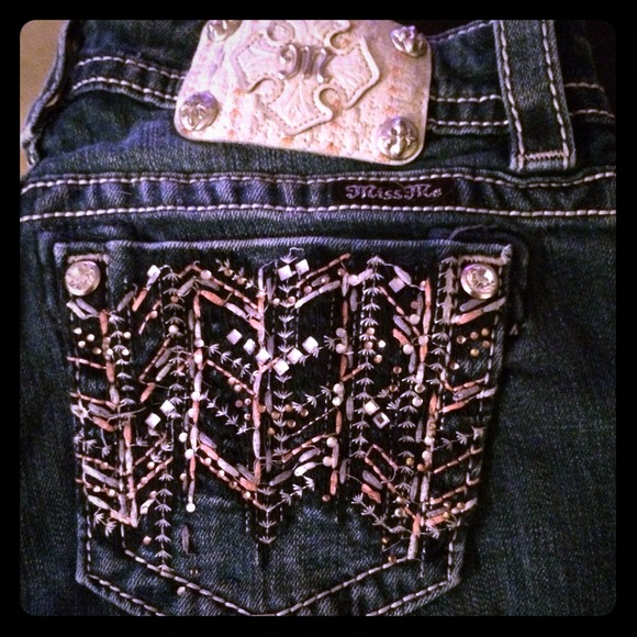 Miss Me skinny dark blue jeans size 26