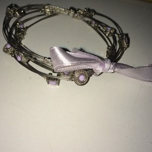 Bracelet with purple bow