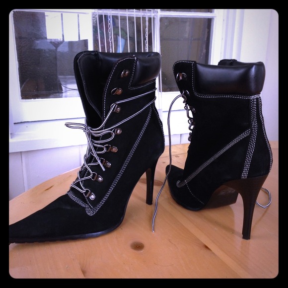 NWOT REDUCED!! Black lace up boots