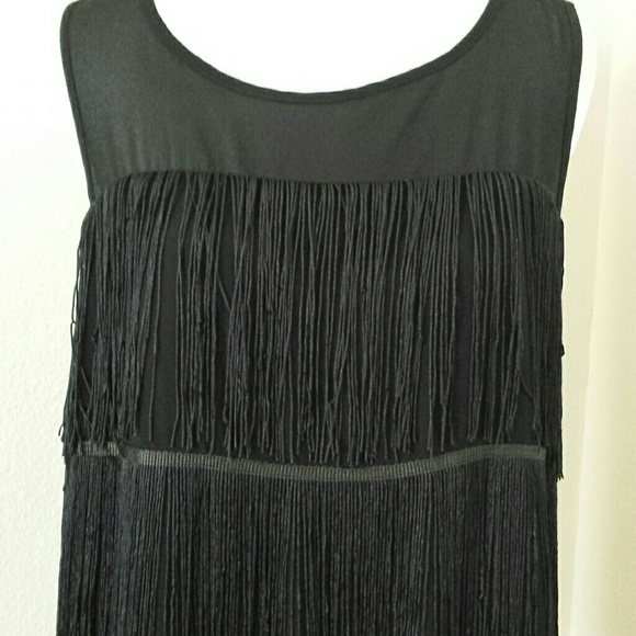 Black Fringe Top - Picture 2 of 3