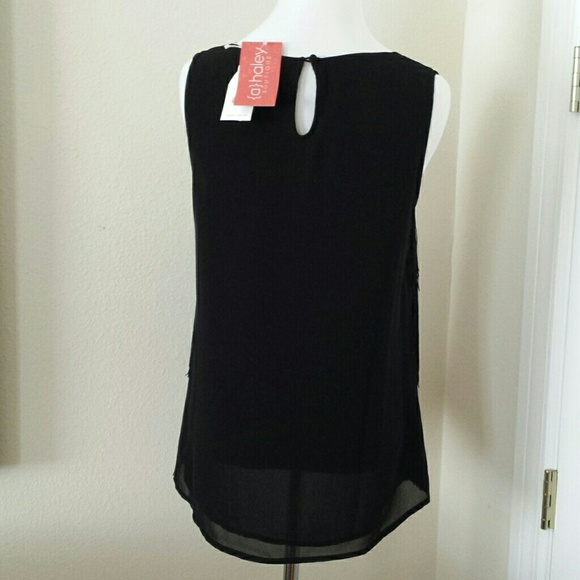 Black Fringe Top - Picture 3 of 3