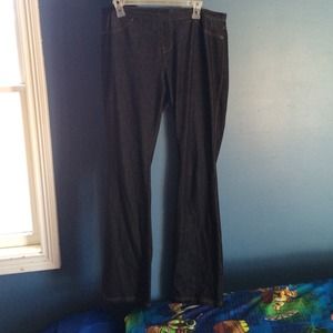 Simply Very denim bootcut leggings.