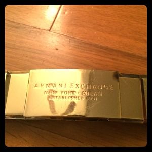 Armani Exchange gold belt