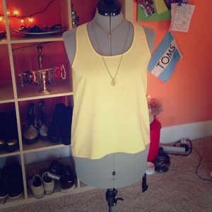 Yellow chiffon top