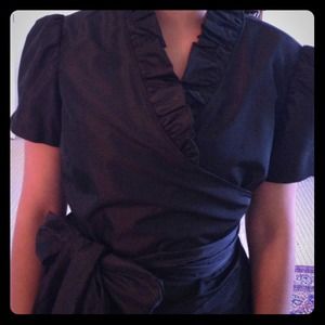 MUST GO!Espresso color, wrap around shirt by Zara