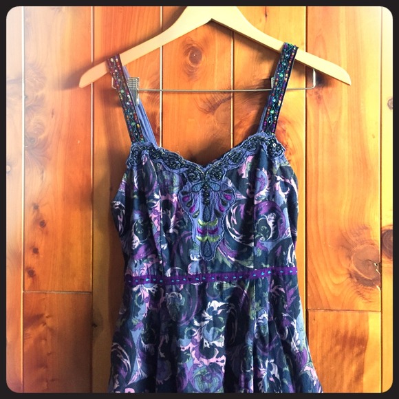 Free People Dresses & Skirts - Purple-patterned Dress