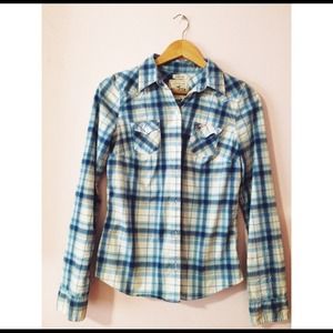 Hollister Blue Flannel
