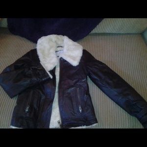 100% Brown leather jacket