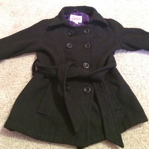 Girls black pea coat!