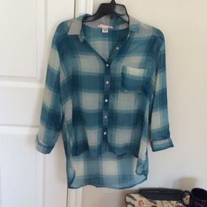 Oversized plaid shirt