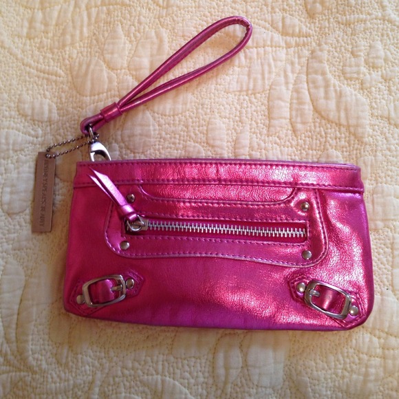 Britney Spears Metallic hot pink wristlist