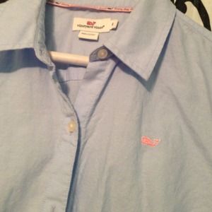 Womens Vineyard Vines Baby Blue Oxford