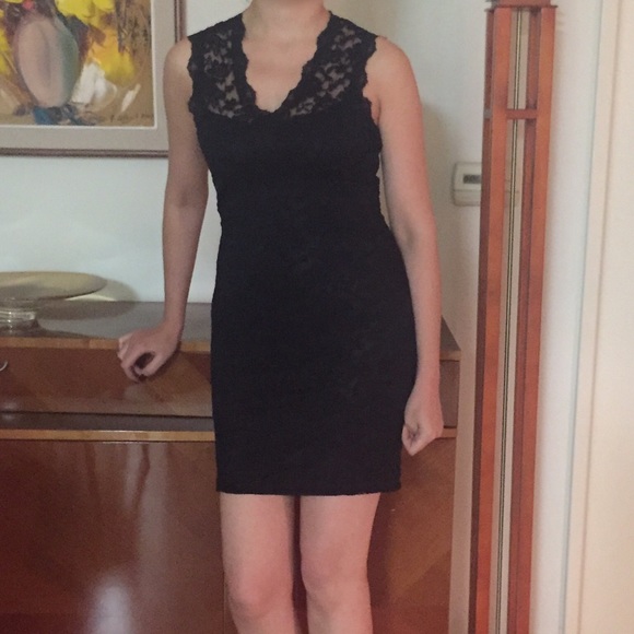 Little Black Dress! All-over lace dress.