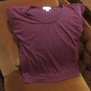 Scoop Neck Dressy Tee-FITS LIKE A SMALL/MEDIUM