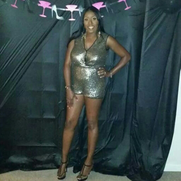 ***FINAL PRICE DROP*** Gold Sequined ASOS romper
