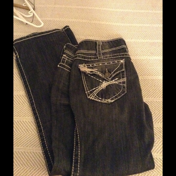 Silver black jeans