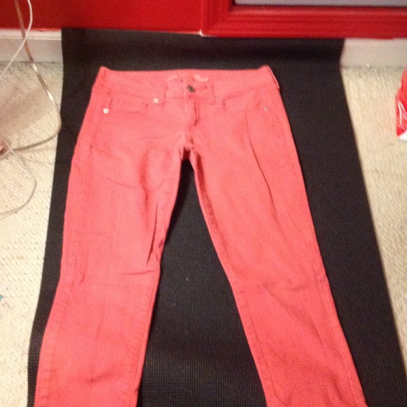 coral jeans