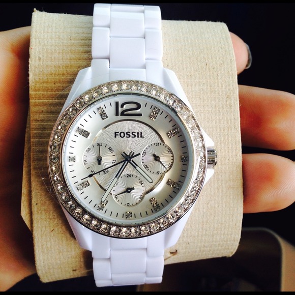 Fossil Watch White diamonds