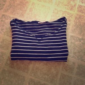 ❤️Soft Black and White Stripped Crop Sweatshirt