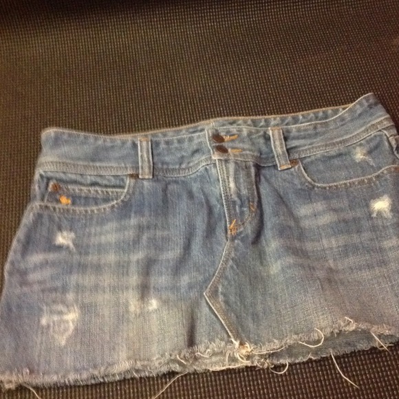 jean mini skirt