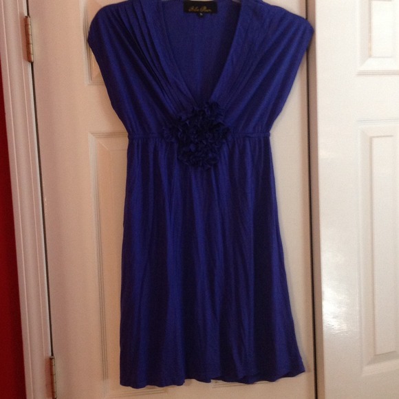 casual purple cotton dress