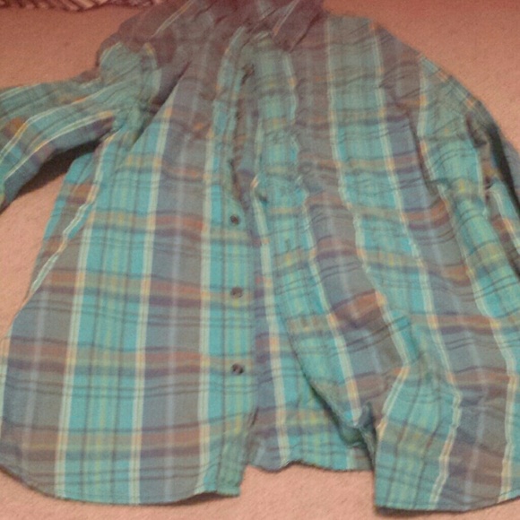 Mens button up shirt fossil